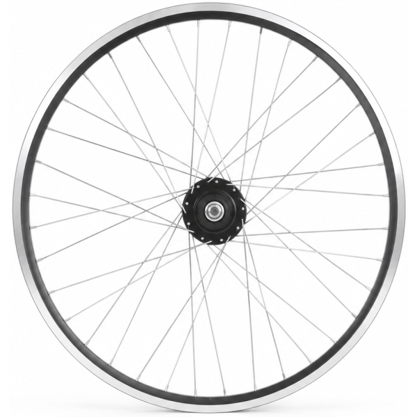 Afbeelding laden in galerijviewer, Shimano achterwiel 28 aluminium zac 2000 velg zwart zilver - sg-c6001-8r nexus 8 naaf en rvs spaken
