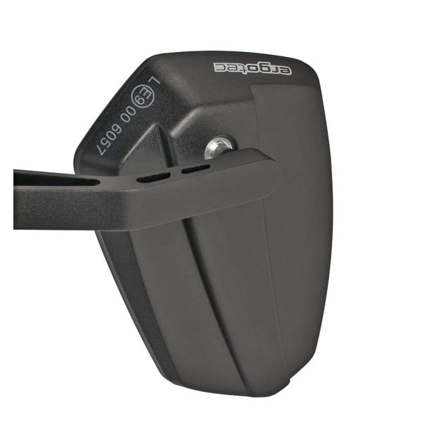 Load image into Gallery viewer, Ergotec Spiegel M-77 korte arm 120 x 80-55 mm aluminium zwart gezandstraald

