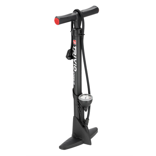 Trivio - breeze fietspomp met drukmeter - dubbel ventiel zowel presta als schrader. type storm