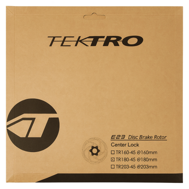 Tektro schijfrem rotor tr180-45 ø180x2,3mm, centerlock, zilver