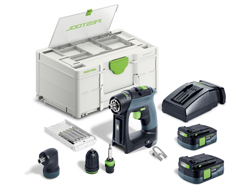 Afbeelding laden in galerijviewer, Festool cxs 12 2,5-set | accu schroefboormachine 12v in systainer (2x 2.5ah accu + tcl 6 snellader) - 576865

