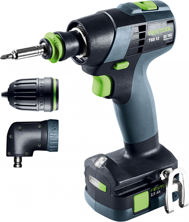 Festool accu-schroefboormachine txs 12 2,5-set (2x 2.5ah accu + lader) - 576874