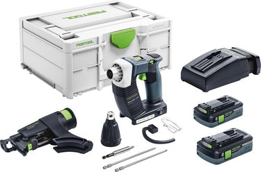 Festool dwc 18-4500 hpc 4.0 i-plus | duradrive accu schroefautomaat 18v 4500rpm in systainer sys3 m 187 (2x 4.0ah accu + lader) - 576502
