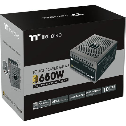 Thermaltake toughpower gf a3 gold - tt premium edition modulaire 650 watt voeding (zwart, 4x pcie)