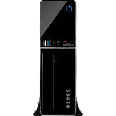 Inter-tech it-607 mini tower behuizing (zwart | 2x usb-a)