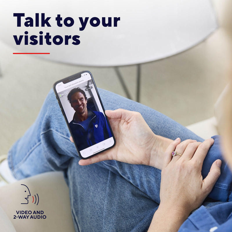 Load image into Gallery viewer, Trust doorcam-3000 slimme wifi deurbelcamera (wit zwart, 2.4 ghz wifi)
