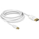 Delock mini displayport > displayport adapter (wit, 3 meter)