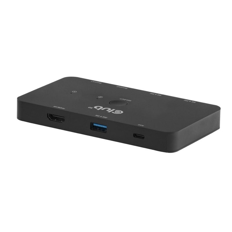 Laden Sie das Bild in Galerie -Viewer, Club 3d csv-2512 kvm switch dual usb-c naar hdmi kvm-switch (zwart, 4k 60hz)

