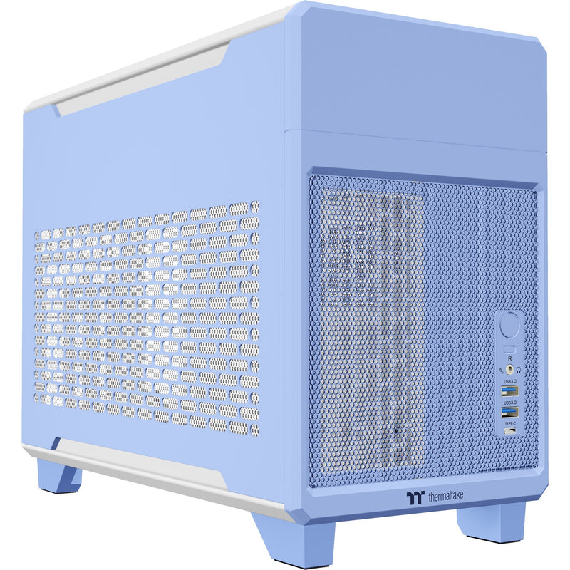 Load image into Gallery viewer, Thermaltake tr100 hydrangea blue mini tower behuizing (lichtblauw | 2x usb-a | 1x usb-c)
