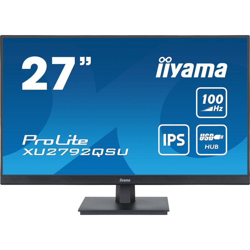 Load image into Gallery viewer, Iiyama prolite xu2792qsu-b6 27 monitor (zwart (mat), hdmi, displayport, 4x usb-a, usb-b)
