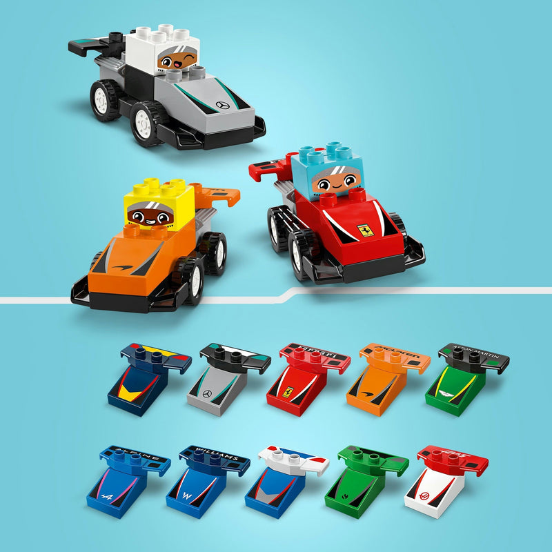 Load image into Gallery viewer, Lego duplo town 10445 f1 team racewagens en coureurs
