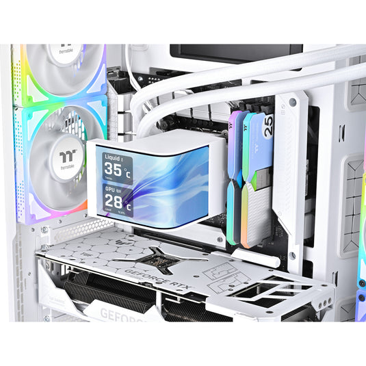 Thermaltake magcurve 360 ultra argb sync aio liquid cooler - snow edition waterkoeling (wit)
