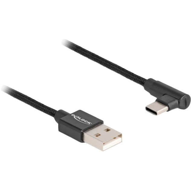 Load image into Gallery viewer, Delock usb 2.0 cable type-a male to usb type-c male angled, 3m kabel (zwart)
