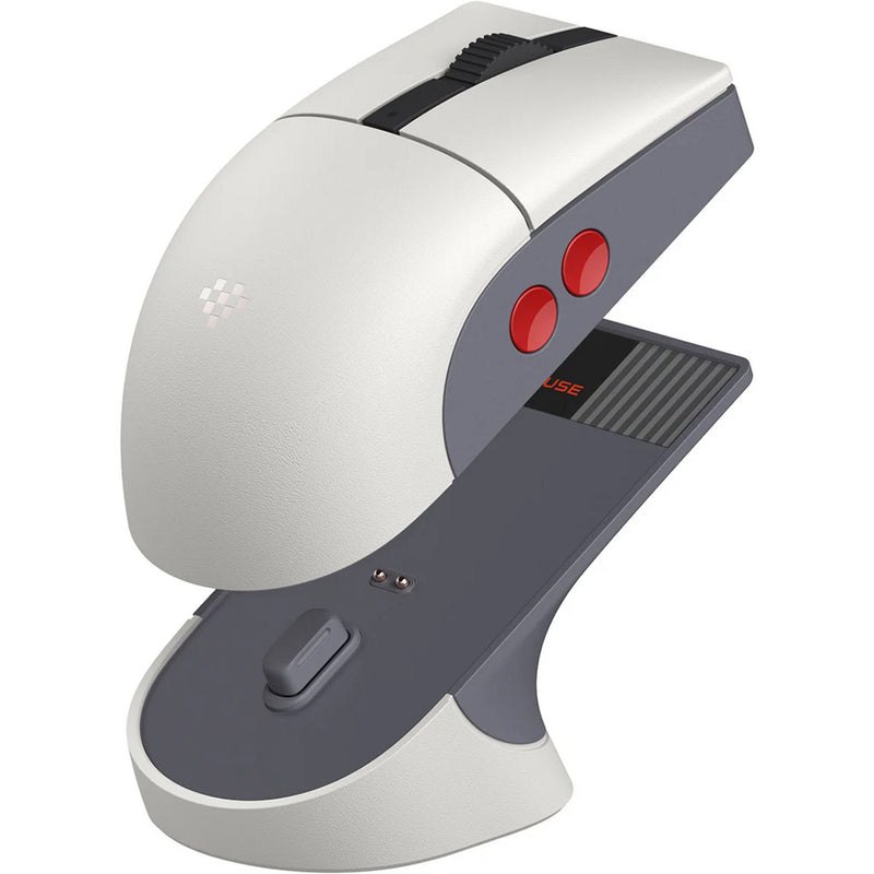 Laden Sie das Bild in Galerie -Viewer, 8bitdo retro r8 mouse - n edition (grijs rood, 50 - 26000 dpi, bluetooth usb-c 2.4 ghz)
