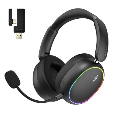 Hator phoenix 2 wireless over-ear gaming headset (zwart, rgb, 2.4ghz bluetooth 5.4 usb-c)