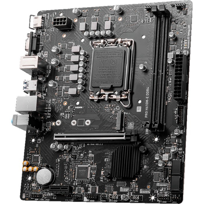 Load image into Gallery viewer, Msi pro h610m-e ddr4 socket 1700 moederbord (zwart, gb-lan, sound, µatx)
