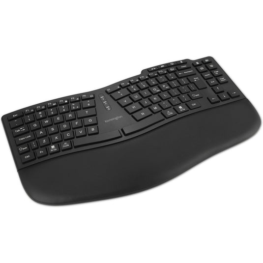 Kensington pro fit ergo kb675 eq tkl rechargeable keyboard (zwart, eu lay-out (qwerty), membraan, 80% (tkl), bluetooth, 2.4 ghz)