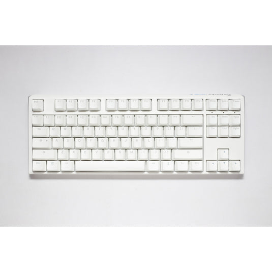 Ducky one 3 classic pure white tkl rgb mechanisch toetsenbord (wit, us lay-out (qwerty), cherry mx speed silver, 80% (tkl) , rgb leds, double-shot pbt, hot-swappable, quack mechanics)