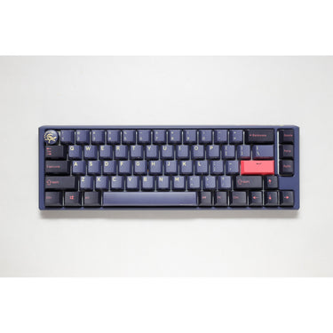 Ducky one 3 cosmic blue sf rgb mechanisch toetsenbord (donkerblauw, us lay-out (qwerty), cherry mx red, 65%, rgb leds, double-shot pbt, hot-swappable, quack mechanics)