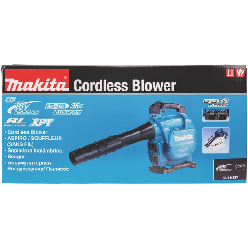 ギャラリービューアに画像をロードする, Makita accu bladzuiger bladblazer dub363zv 2x18v (blauw zwart, accu niet inbegrepen)
