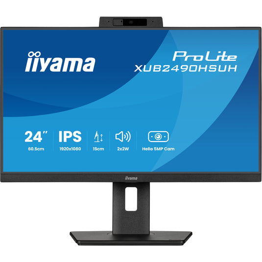 Iiyama prolite xub2490hsuh-b2 23.8 monitor (zwart, hdmi, displayport, 3x usb-a)