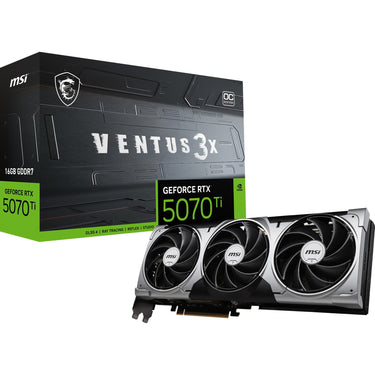 Msi geforce rtx 5070 ti 16g ventus 3x oc grafische kaart (3x displayport, 1x hdmi)
