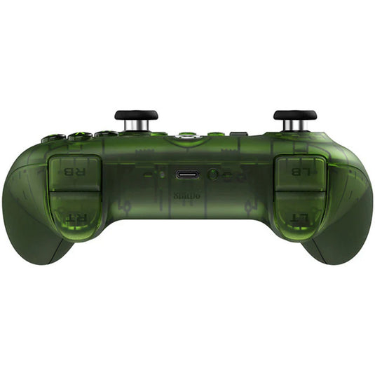 8bitdo ultimate 3-mode controller voor xbox (groen transparant, xbox series x|s, xbox one, pc, bluetooth usb-c 2.4 ghz )