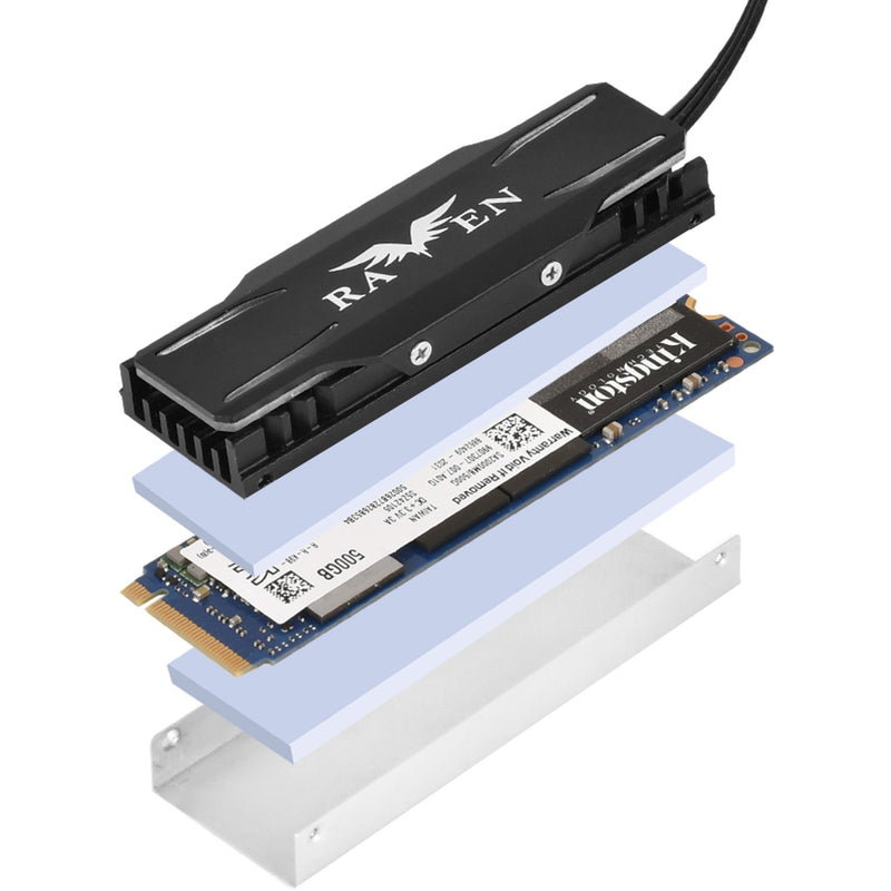 Load image into Gallery viewer, Silverstone tp03-argb heatsink (zwart, geschikt voor m.2 2280 ssd)
