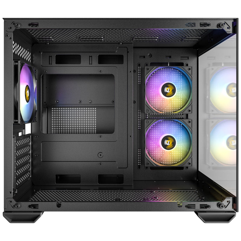 Load image into Gallery viewer, Antec cx600m argb mini tower behuizing (zwart | 3x usb-a | tempered glass)

