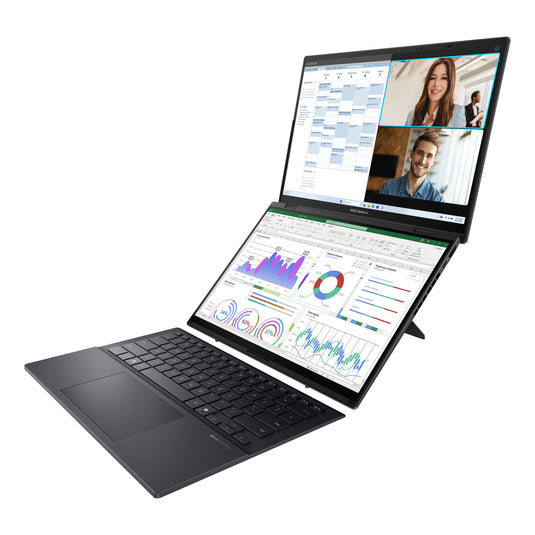 Asus zenbook duo ux8406ca-ql038w 14 copilot+ 2-in-1 laptop (grijs | ultra 7 255h | arc 140t | 32 gb | 1 tb ssd | oled | touch)