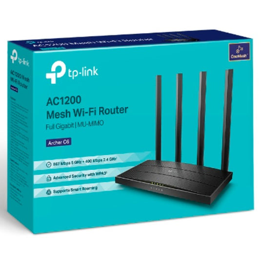 Tp-link archer c6 v4.0 router (zwart)