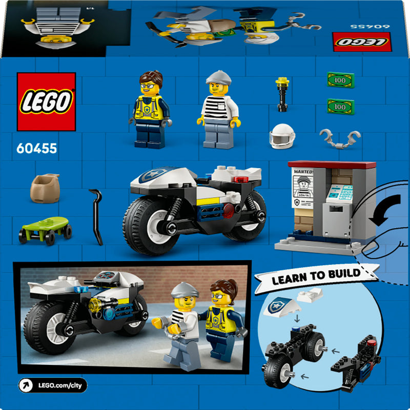 Load image into Gallery viewer, Lego city 60455 achtervolging op politiemotor
