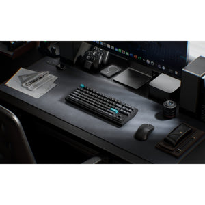 Keychron q3 ultra-m4 8k wireless custom mechanical keyboard (zwart, us lay-out (qwerty), silk pom banana, 80% (tkl), rgb, hot swap, 8k, 2.4 ghz | bluetooth 5.2 | usb-c)