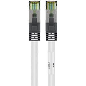 Goobay cat.8.1 netwerkkabel (wit, 0,5 meter, s ftp (pimf), rj-45)