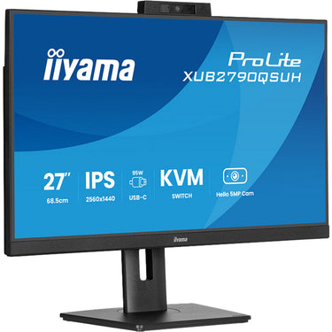 Iiyama prolite xub2790qsuh-b2 27 monitor (zwart (mat), hdmi, displayport, 2x usb-a, usb-b, 2x usb-c)