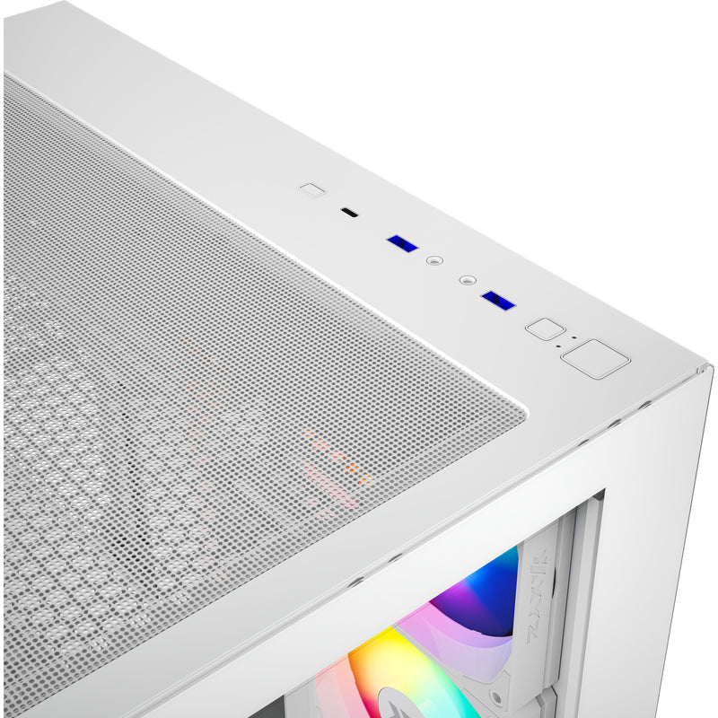Laden Sie das Bild in Galerie -Viewer, Xyz pc gear tesseract x midi tower behuizing (wit | 2x usb-a | 1x usb-c | tempered glass)

