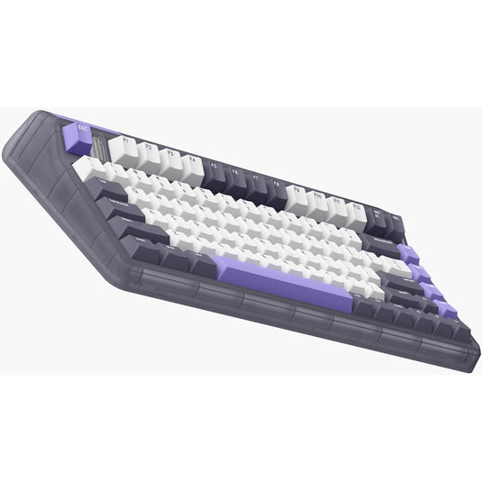 Iqunix og80 lavandin wireless mechanical keyboard, gaming toetsenbord (lavendel, us lay-out, cherry mx red, 80% (tkl), hot-swappable, pbt, 2.4ghz | bluetooth 5.1 | usb-c)
