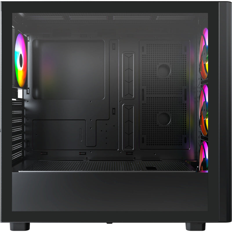 Load image into Gallery viewer, Montech xr wood midi tower behuizing (zwart | 1x usb-a | 1x usb-c | rgb | window)
