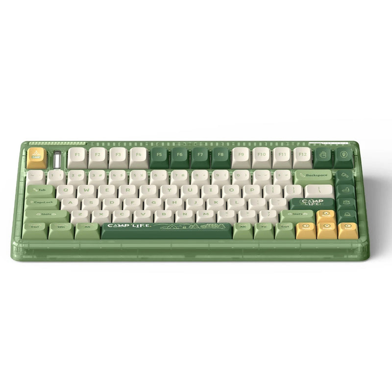 Load image into Gallery viewer, Iqunix og80 camping wireless mechanical keyboard, gaming toetsenbord (groen oranje, us lay-out, cherry mx red, rgb leds, 80% (tkl), hot-swappable, pbt, 2.4ghz | bluetooth 5.1 | usb-c)
