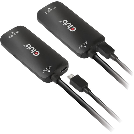 Club 3d hdmi + micro-usb naar usb-c adapter (zwart)