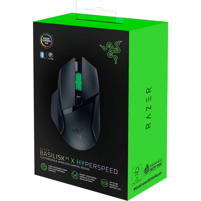 Load image into Gallery viewer, Razer basilisk v3 x hyperspeed gaming muis (zwart, 400 - 18000 dpi. hyperspeed wireless, bluetooth)
