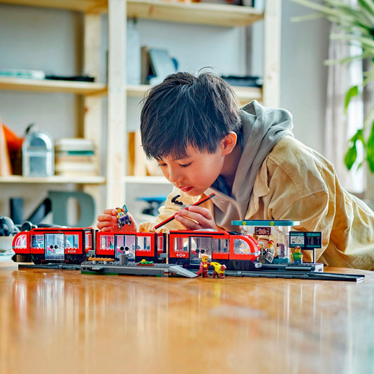 Lego city 60423 stadstram en station