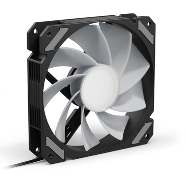 Sharkoon shark mirror rgb pwm reverse case fan (zwart, 120 x 120 x 25 mm)