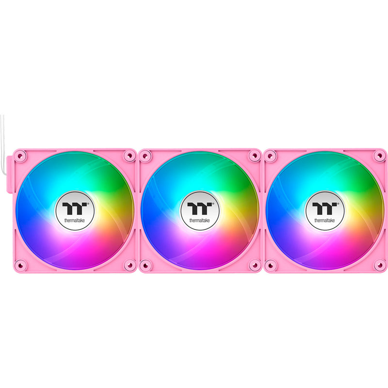Load image into Gallery viewer, Thermaltake ct120 ex argb sync pc cooling fan pink (3-fan pack) case fans (pink, 3 stuks, 120 x 120 x 25 mm, pwm)
