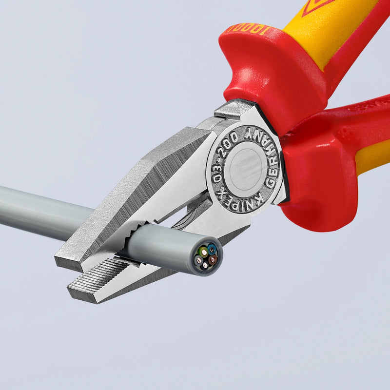 Load image into Gallery viewer, Knipex kombi-tang 03 06 200 vde combinatietang (rood geel, 200mm)
