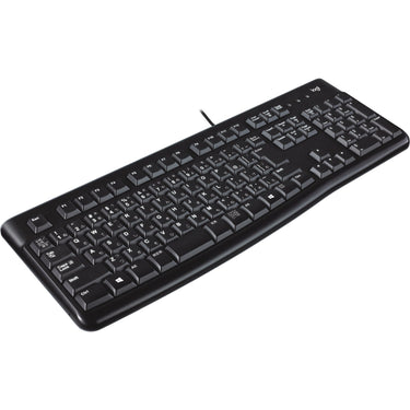 Logitech keyboard k120 for business (zwart, eu lay-out (qwerty), rubberdome, 100%)