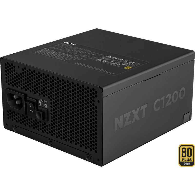 Load image into Gallery viewer, Nzxt c1200 gold atx 3.1 modulaire 1200 watt voeding (zwart, 1x 12v-2x6, 3x pcie)
