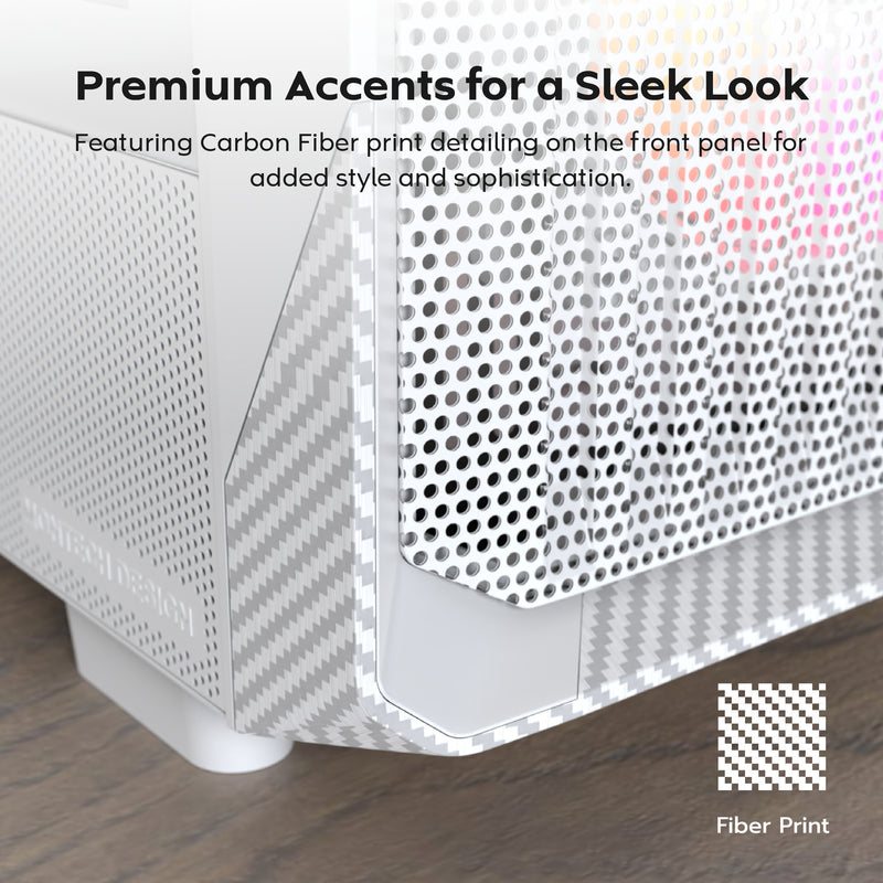 Load image into Gallery viewer, Montech x5 midi tower behuizing (wit | 2x usb-a | 1x usb-c | tempered glass)
