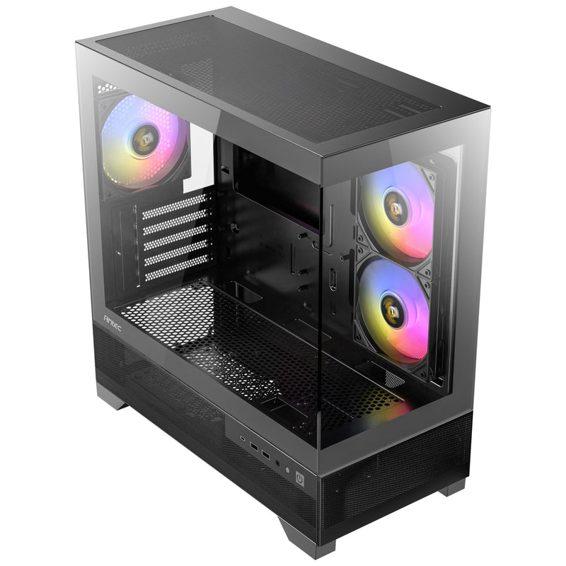 Load image into Gallery viewer, Antec cx500m rgb mini tower behuizing (zwart | 3x usb-a | tempered glass)

