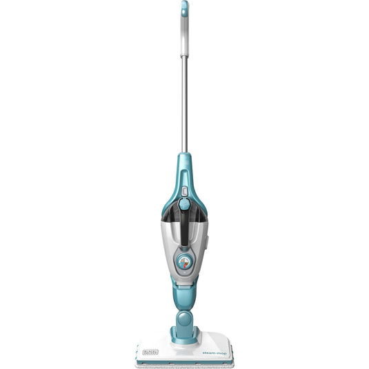 Black+decker fsmh1321 1600w steam-mop met 6 accessoires stoomreiniger (wit blauwgrijs)